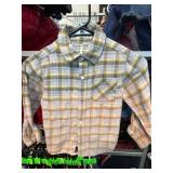 Plaid Long-Sleeve Childrenï¿½s Shirt with Graphic Ba