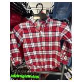 Childrenï¿½s Red and Blue Plaid Button-Up Shirt with
