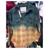 Bombay Line Company Plaid Flannel Shirt Ombre Styl