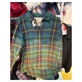 Sunday Vibes Company Green and Blue Plaid Shirt, S