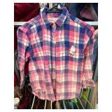 Youth Medium Plaid Long-Sleeve Button-Up Shirt