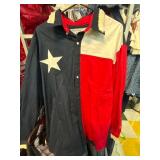 Menï¿½s Long-Sleeve Western Shirt with Texas Flag De