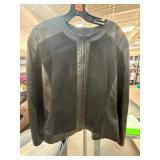 Dana Buchman Black Faux Leather Jacket, Size 16