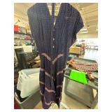 Mynette Half-Size Sanforized Fabric Dress with Blu