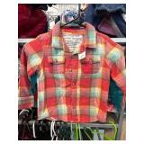 Red Plaid Toddler Shirt with Fringe in Size 4T