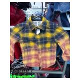 Toddler Plaid Flannel Shirt, Size 2T, Yellow and M