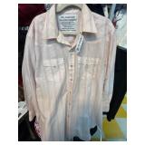 Swanky Vine Company Pink Striped Western Shirt wit