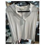 White ï¿½Prologueï¿½ Long-Sleeve Top, Size L