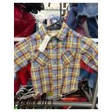 Infant 18M Plaid Shirt with Red Fringe and Casper