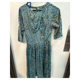 RK Originals Blue and Green Patterned Dress