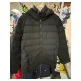 HFX Black Hooded Puffer Jacket, Size M