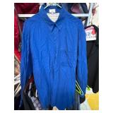 Zanella XL Blue Fringe Western Shirt Made in Italy