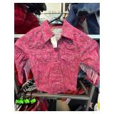Pink Floral Toddler Fringe Western Shirt ï¿½ Size 3T