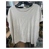 J.Jill Luxe Supima Relaxed Tee Shirts ï¿½ Beige and