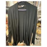 Two J. Jill Cardigans: Black Stretch and Beige Pet