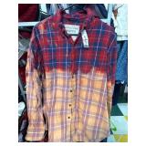 Funky Vine Company Adult Large Dip Dye Plaid Flann