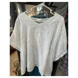 J. Jill White Embroidered Top and Teal Hooded Outf