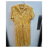 Yellow Dress by Jeanne Model with Floral Print