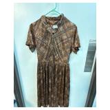 Eileen Scott Dallas Plaid Short-Sleeve Dress