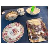 Six Assorted Decorative Ceramic and Glass Kitchenw