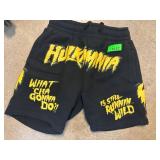 Black Shore Palace Medium Shorts with Printed Grap