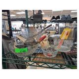 Kitchenware Including Glass Bowls and Utensils