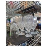 Crystal Cut Glass Stemware, 6 Pieces