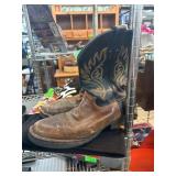 Justin Boots Texon Crepe Leather Cowboy Boots, Mad