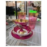 Italian Glassware and Porcelain Set