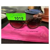 Betsey Johnson Tortoiseshell Sunglasses with Pink