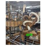 Decorative Items Including Lantern, Wooden Heart S
