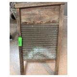 The Brass King Washboard with Wooden Frame