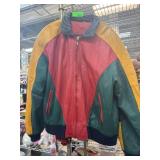 Phase XL Multicolor Leather Jacket with Number ï¿½8ï¿½