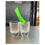 2 Swarovski Crystal Shot Glasses with Faceted