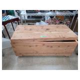 Wooden Storage Chest with Detached Hinges
