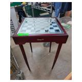 Wooden Game Table with Mirrored Chessboard Top and