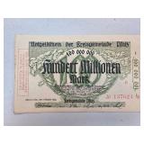 1923 German 100 Million Mark Note