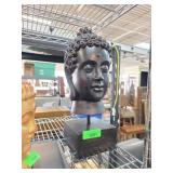 Decorative Buddha Head Sculpture on Base