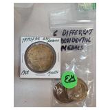 6 Assorted Medals and Token