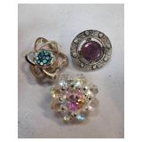 Three Vintage Brooches