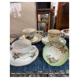 Four Fine China Teacup Sets