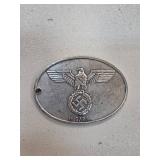 Nazi Geheime Staatspolizei Oval Metal Badge