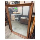 Two Wooden Framed Wall Mirrors