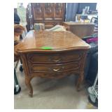 Thomasville Two-Drawer Wooden Side Table