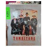 Tombstone Movie Print Signed 4 leads note