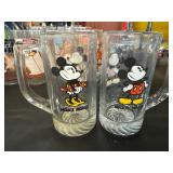 Glass Mugs Featuring Mickey and Minnie