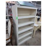 White Wooden 5-Shelf Bookcase