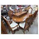 Wood Dining Table With Six Chairs and Leaves