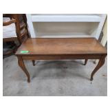 Rectangular Wooden Piano Bench with Hinged Top