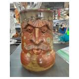 Stoneware Face Jug With Handle